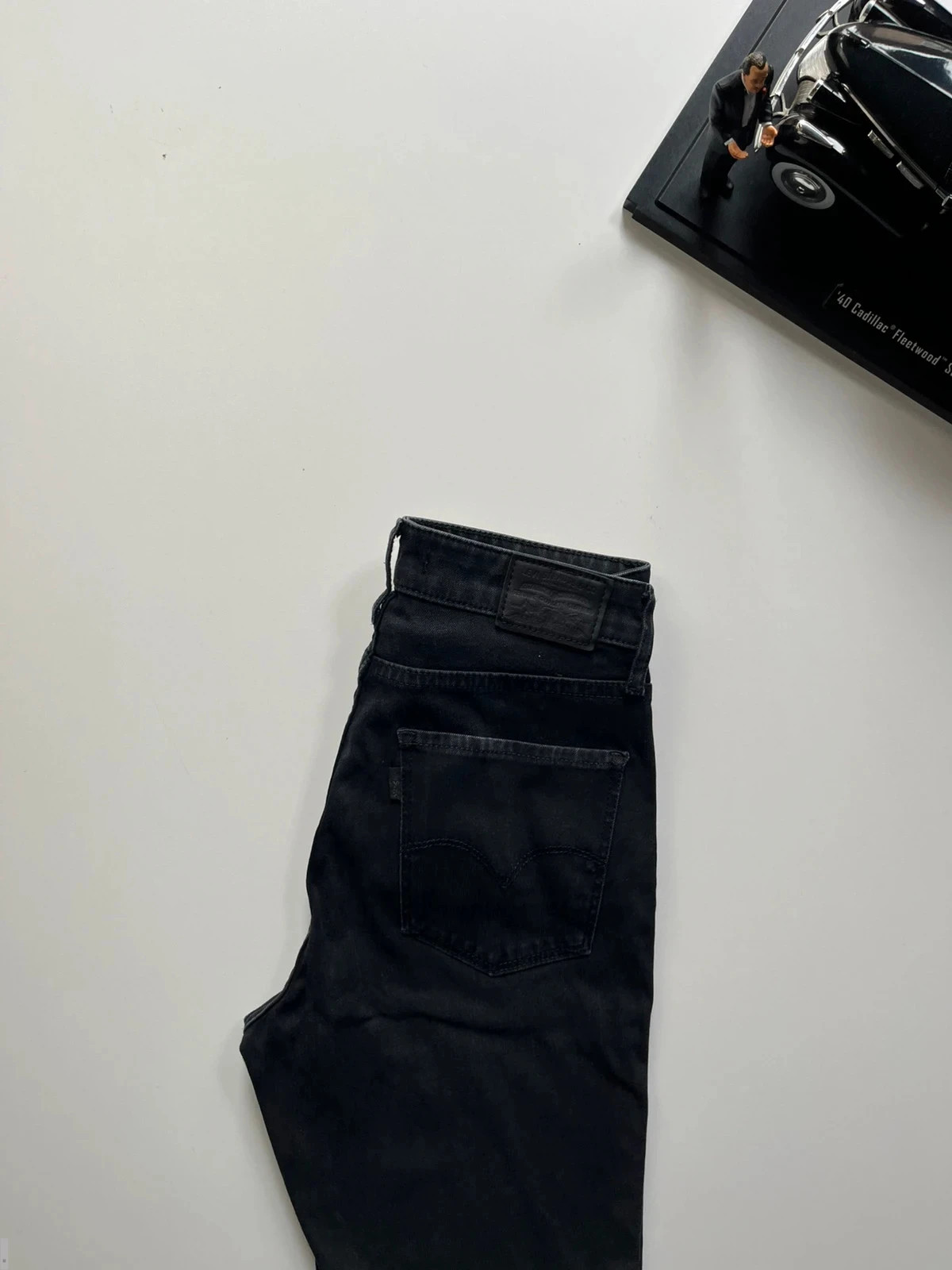 Levi’s vintage premium 721 hi-rise skinny black stretch women’s jeans UK8 W27 L29 Altered