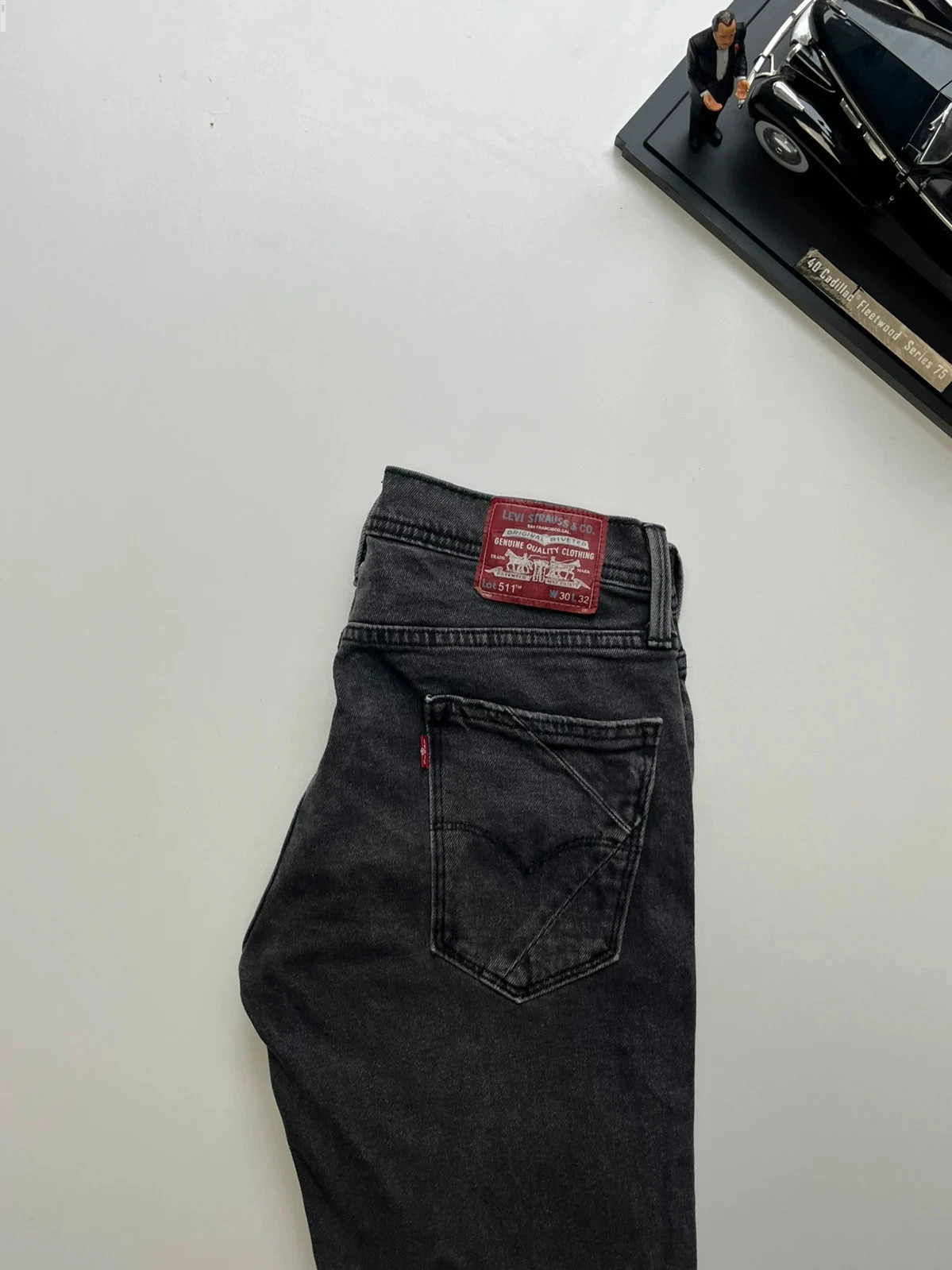 Levi’s vintage 511 slim fit stretch men’s black workwear jeans W30 L30 Altered