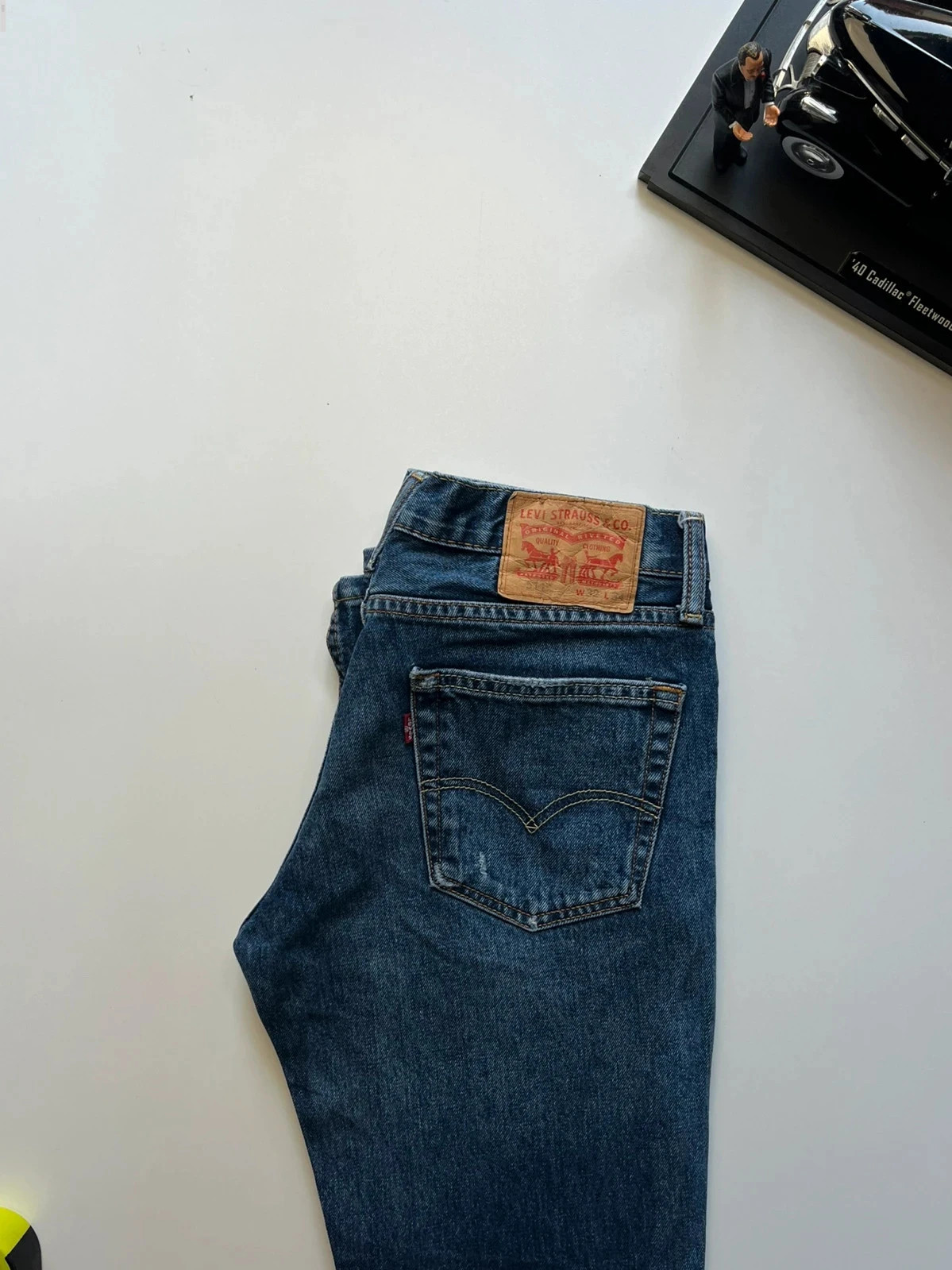 Levi’s vintage 511 slim fit blue stretch men’s ripped style jeans W32 L33 Altered