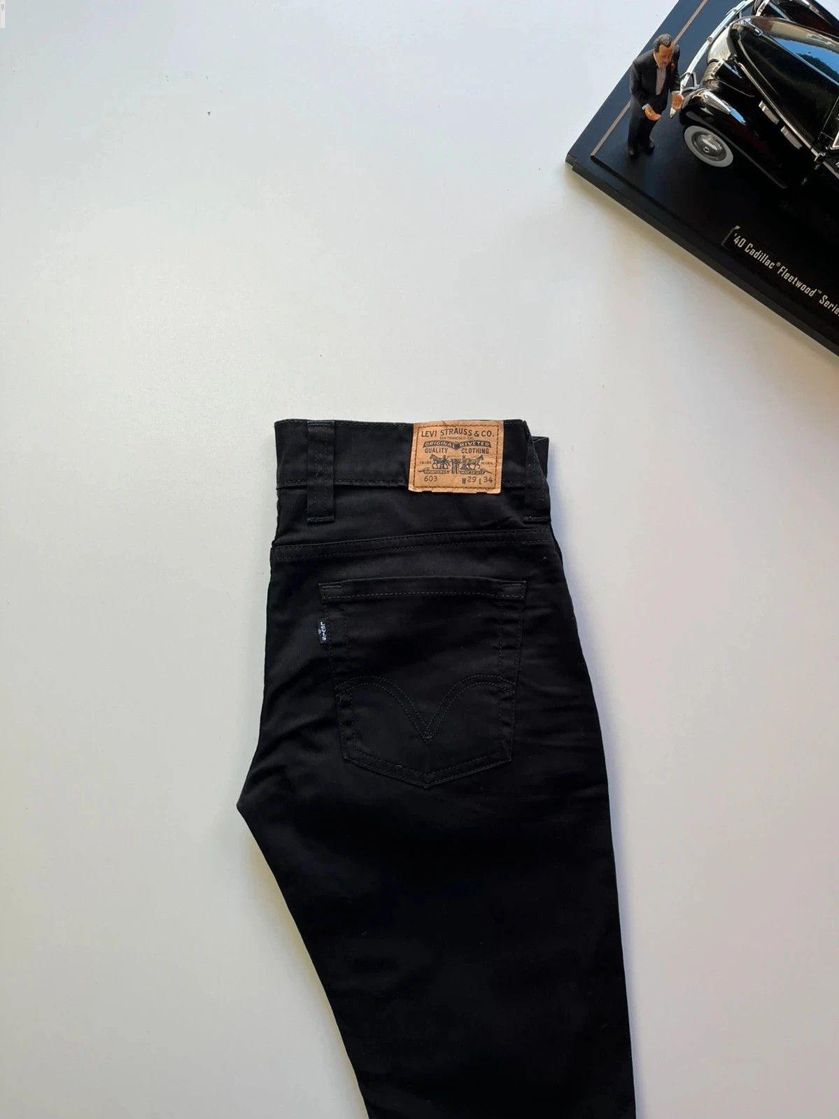 Levi’s vintage 603 special edition slim fit black stretch men’s jeans W30 L34 Altered