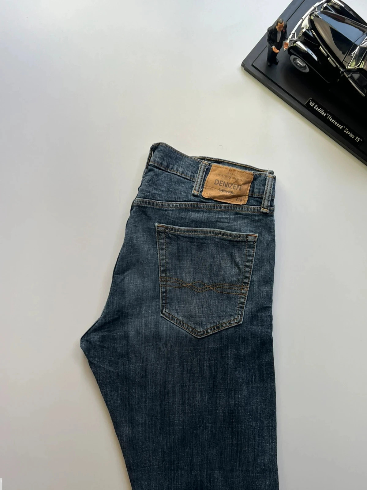 Levi’s vintage 218 denizen straight fit blue/grey stretch men’s jeans W38 L31 Altered