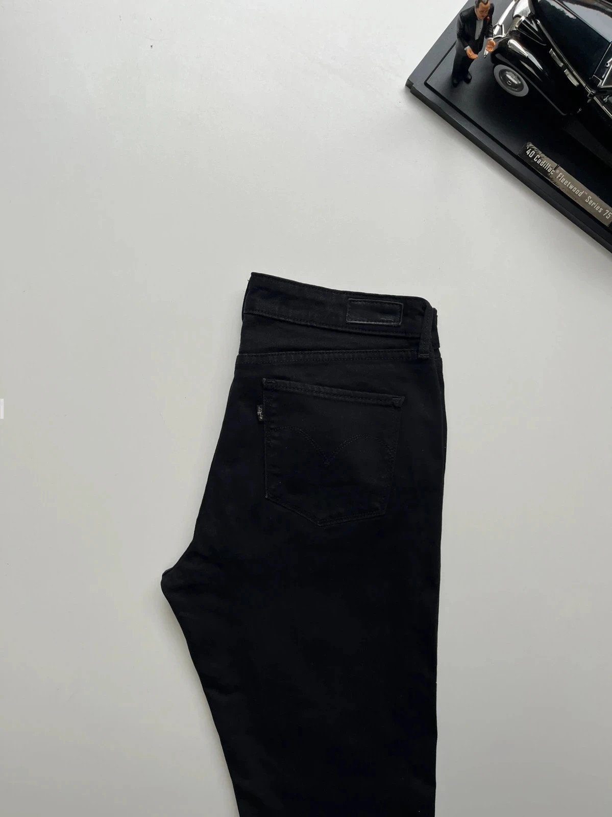 Levi’s vintage Demi curve classic rise slim stretch black women’s jeans UK12 W30 L31 Altered