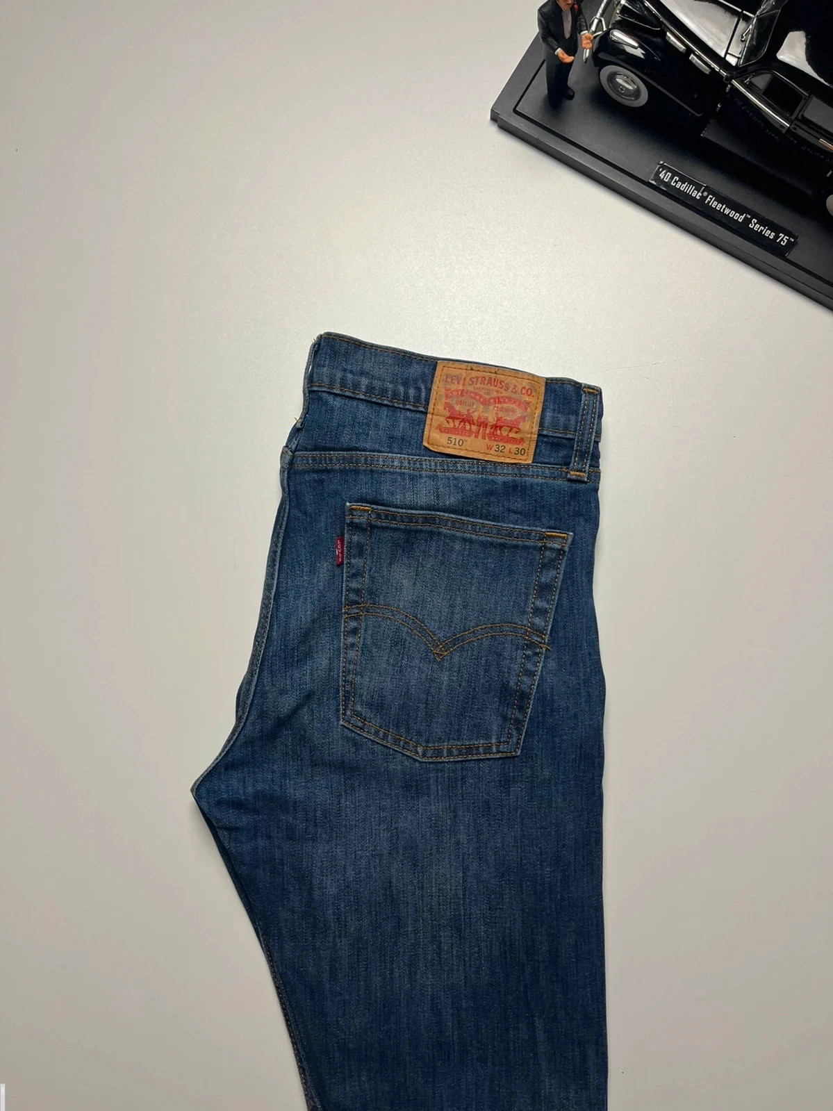 Levi’s vintage 510 slim taper stretch navy men’s jeans W32 L29 Altered
