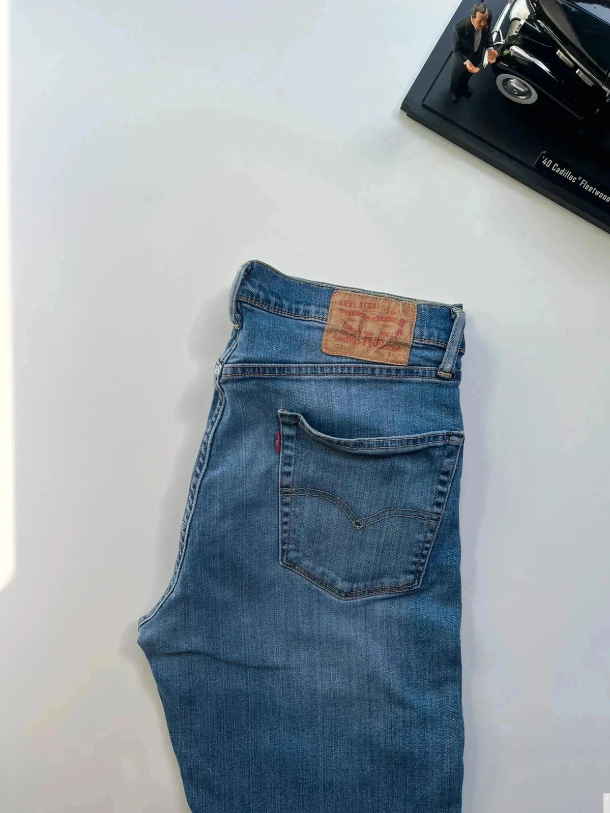 Levi’s vintage 751 standard fit straight leg stretch blue men’s jeans W36 L31 Altered