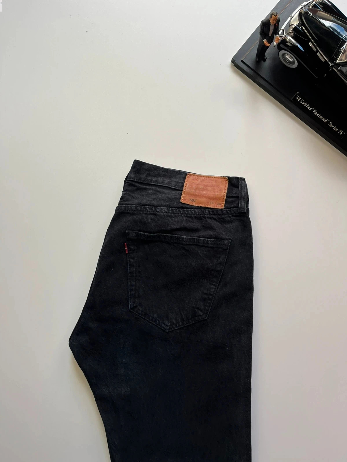 Levi’s vintage premium 501 classic straight button fly black men’s jeans W36 L30
