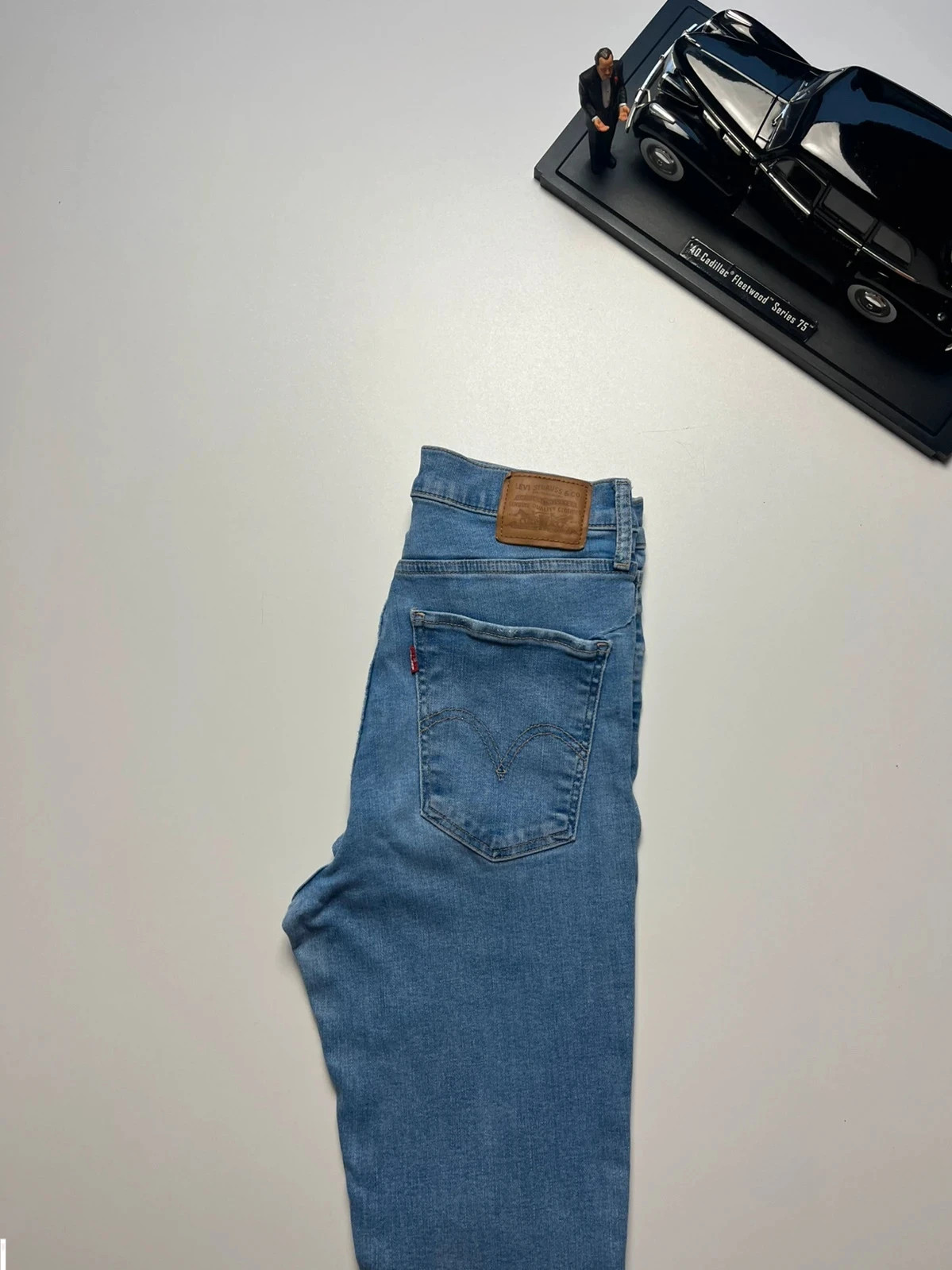 Levi’s premium mile high super skinny stretch blue women’s jeans UK10 W29 L29 Altered
