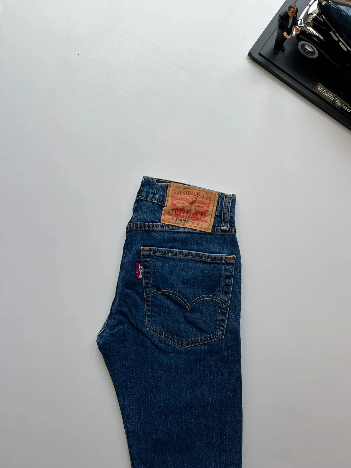 Levi’s vintage 502 hi-ball slim tapered navy stretch men’s jeans W28 L30