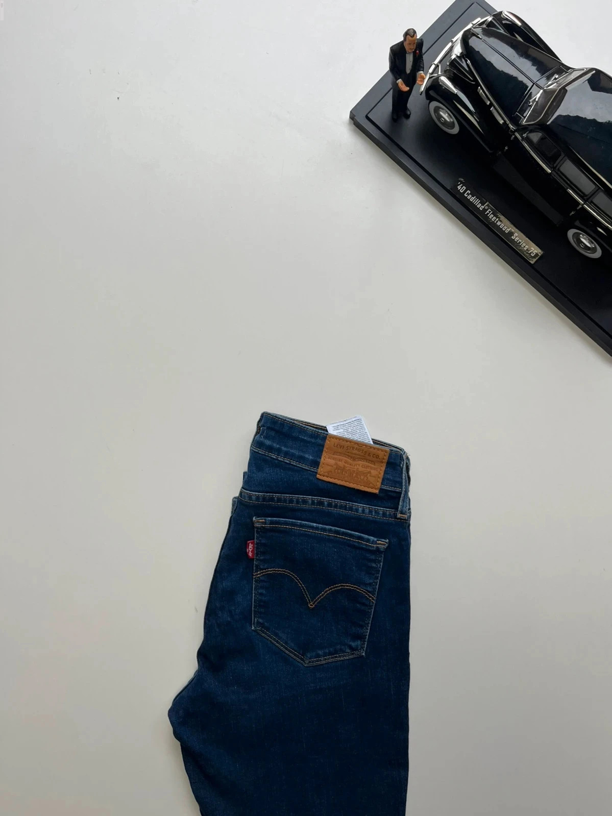Levi’s vintage premium 711 skinny mid-rise stretch navy women’s jeans UK8 W27 L30