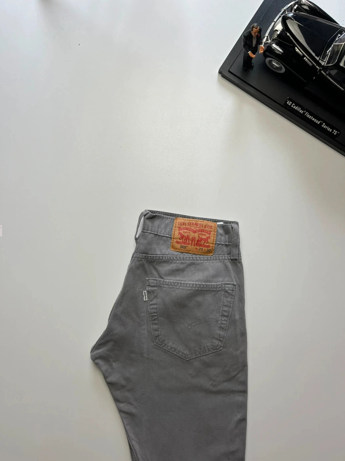 Levi’s vintage 502 slim taper grey stretch men’s jeans W29 L27 Altered