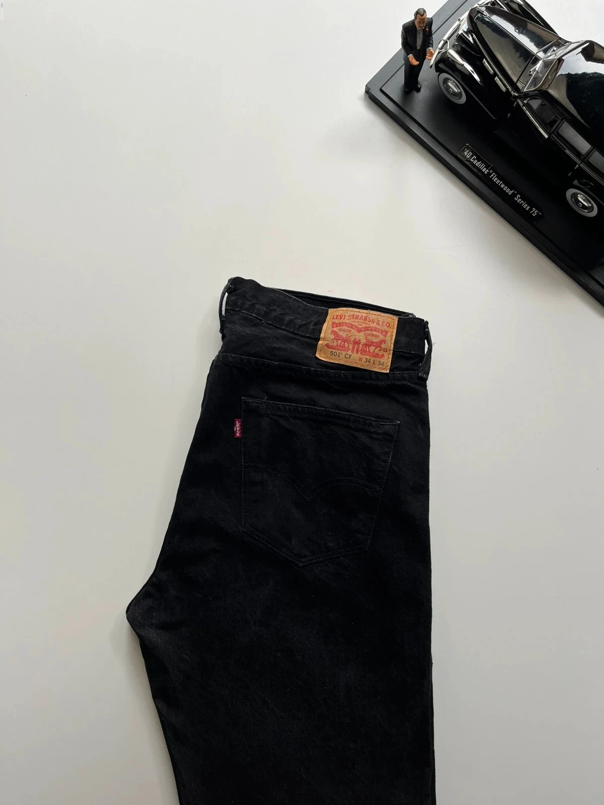 Levi’s vintage 501 custom tapered raw-hem mom style midrise black women’s jeans UK16 W34 L29 Altered