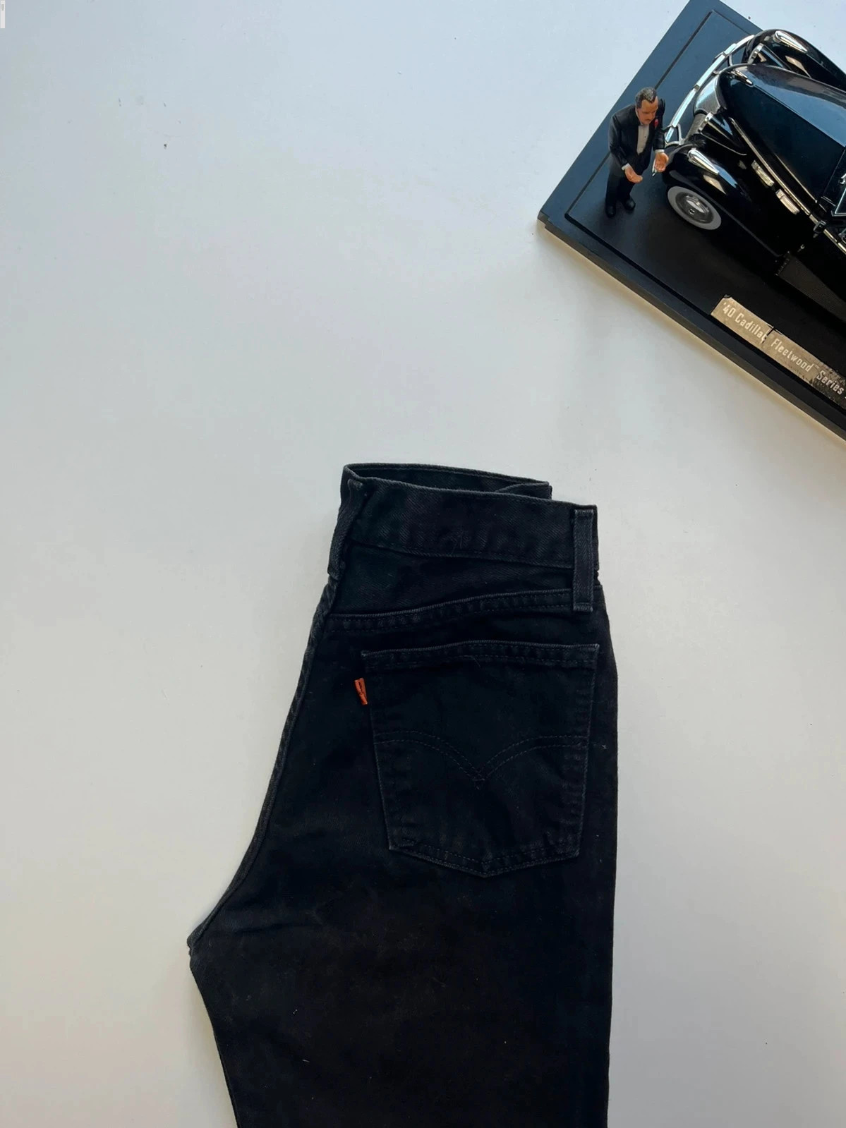 Levi’s vintage orange tab hi-rise tapered button fly mom-style black women’s jeans UK6 W24 L28