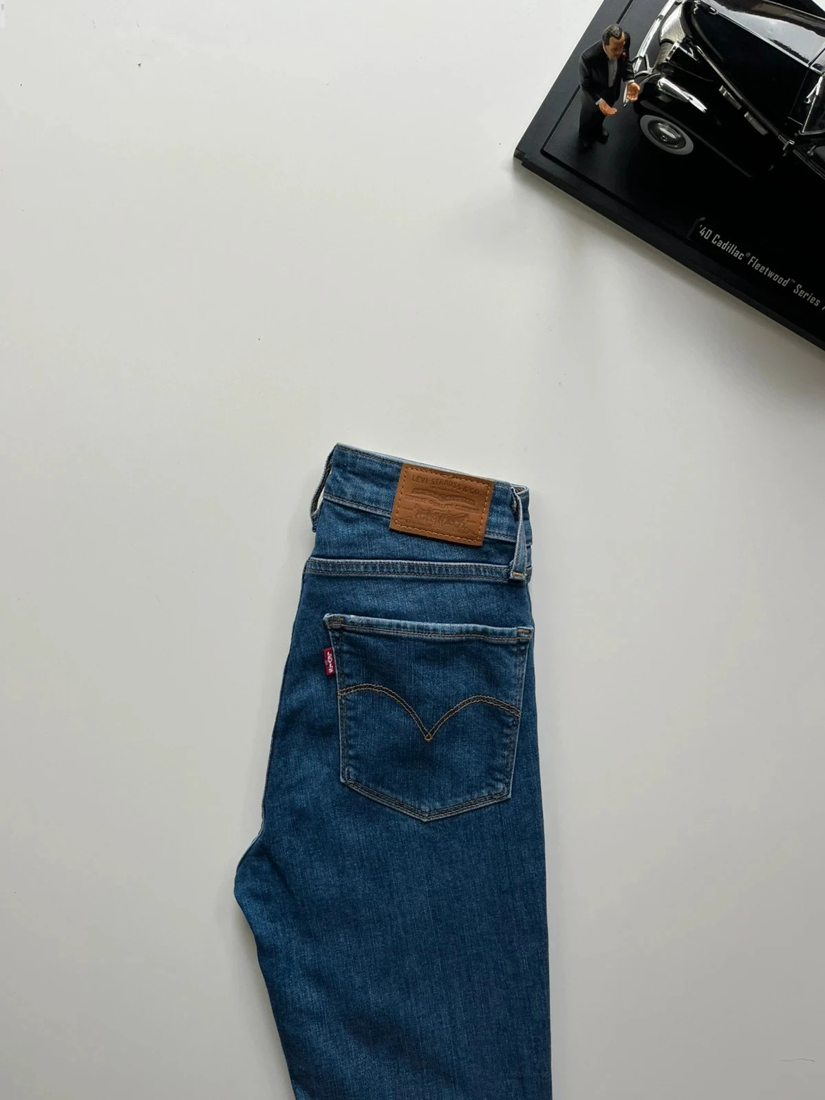 Levi’s vintage premium 721 hi-rise skinny blue stretch women’s jeans UK6 W25 L27 Altered