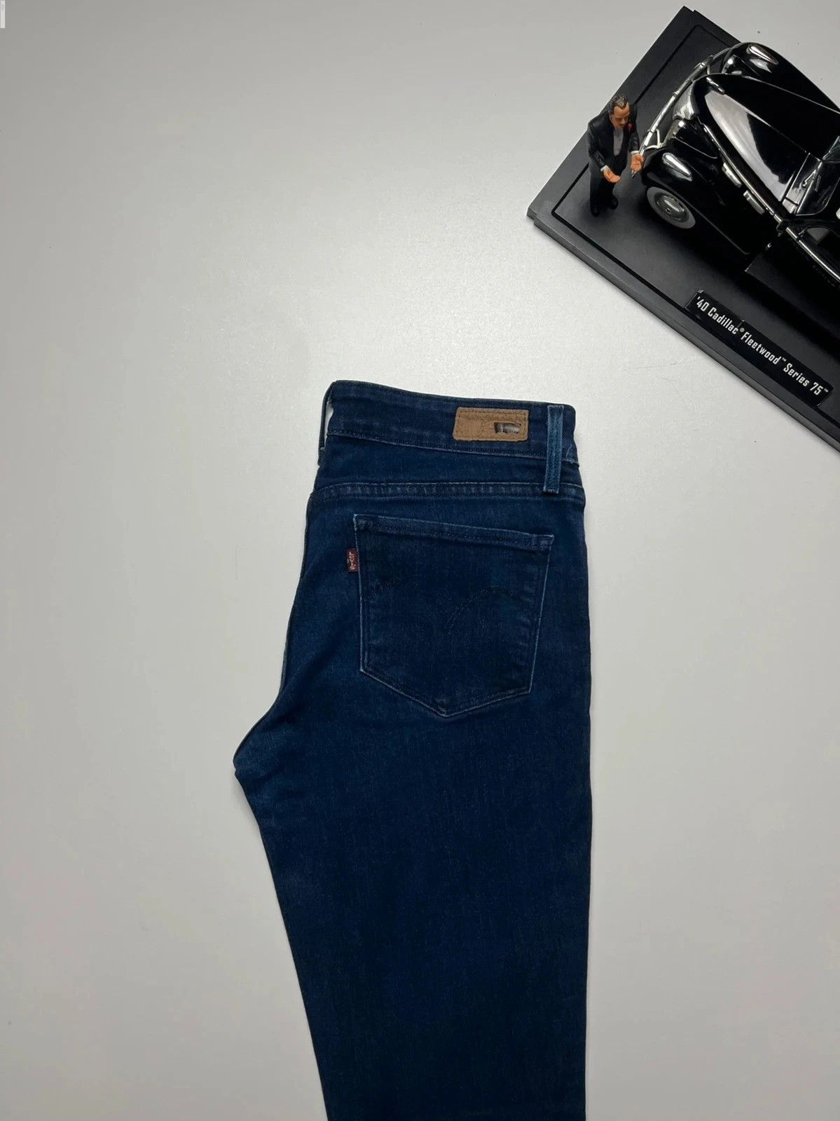 Levi’s vintage Demi-curve mid-rise skinny navy stretch women’s jeans UK8 W27 L32 Altered