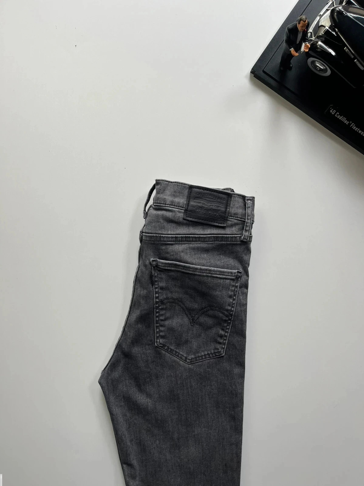 Levi’s vintage premium mile high super skinny ripped grey stretch women’s jeans UK8 W27 L30