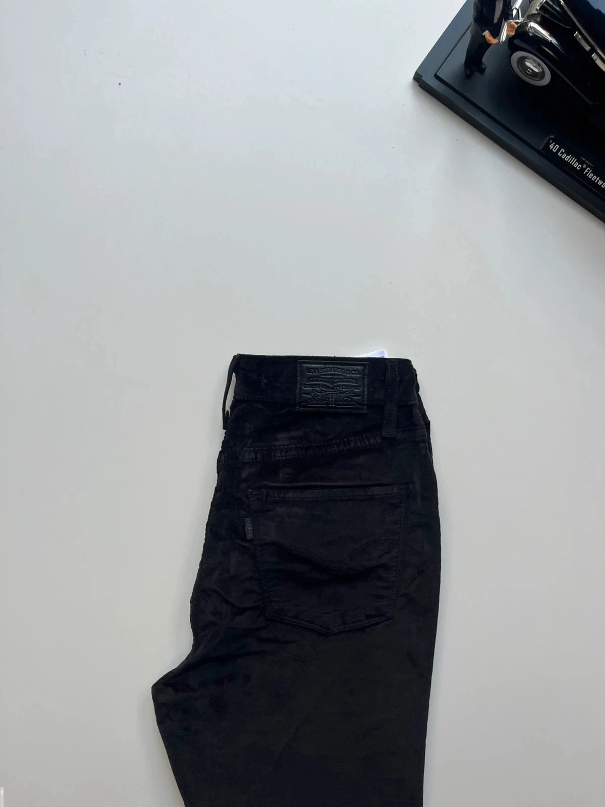Levi’s vintage premium velvet feel 721 hi-rise skinny black stretch women’s jeans UK10 W28 L30