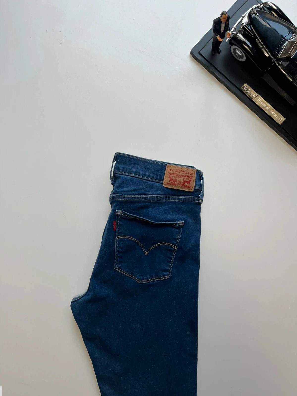 Levi’s vintage mid-rise skinny blue stretch women’s jeans UK12 W31 L31 Altered