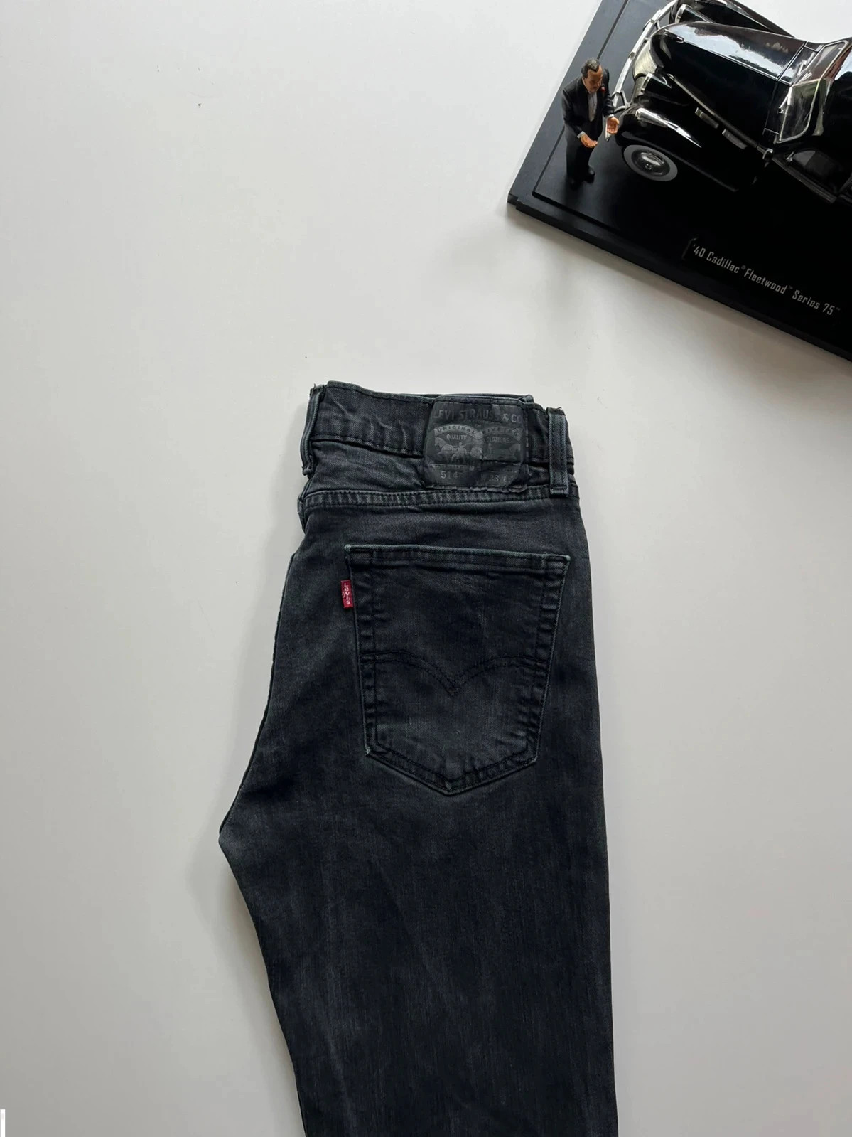 Levi’s vintage 514 regular fit straight leg black stretch men’s jeans W30 L31 Altered