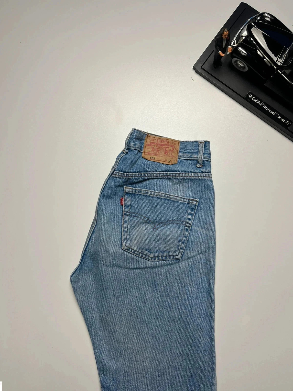 Levi’s vintage 501 classic slight taper mom style button fly blue women’s jeans UK10 W29 L30 Altered