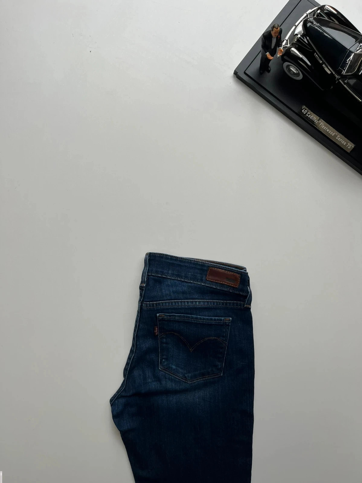 Levi’s vintage slight curve modern rise skinny blue stretch women’s jeans UK10 W28 L31 Altered