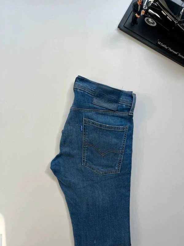 Levi’s vintage 655 04 slim taper stretch dark blue men’s jeans W32 L30 Altered