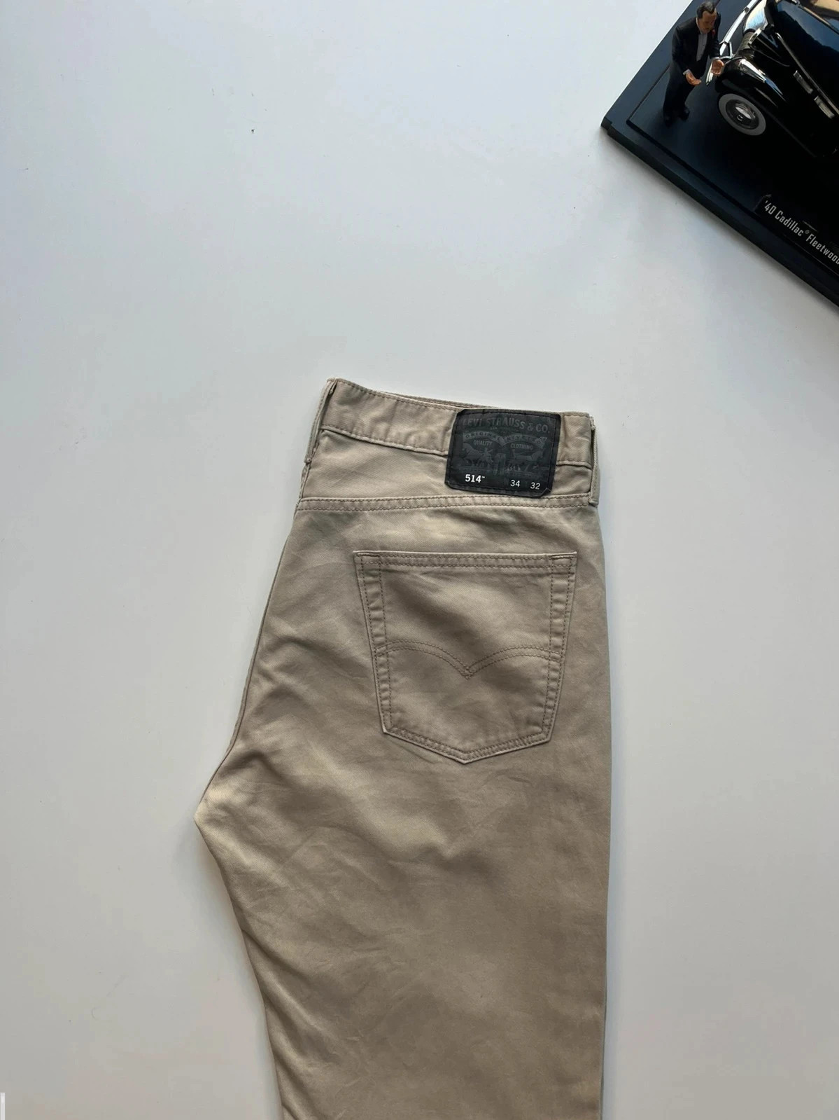Levi’s vintage 514 regular fit straight beige men’s workwear jeans W34 L31 Altered
