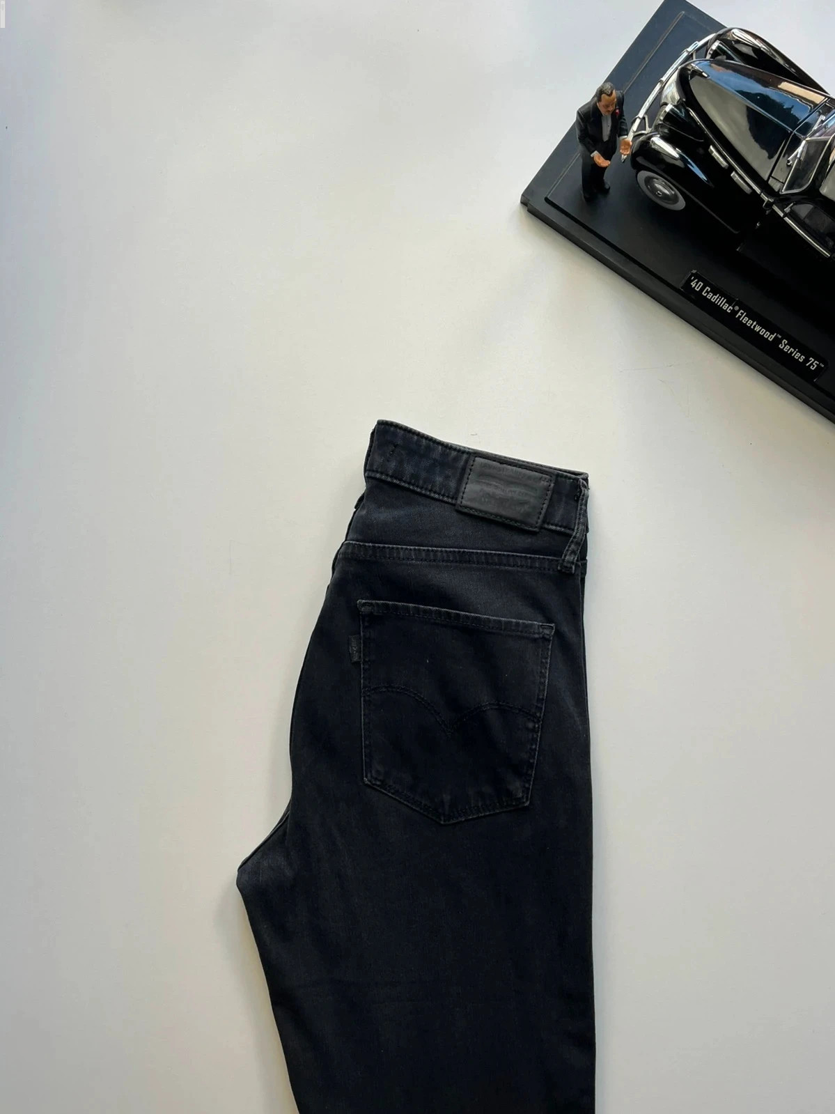 Levi’s premium 721 high rise skinny jeans black stretch women’s jeans uk 8 W27 L31 altered