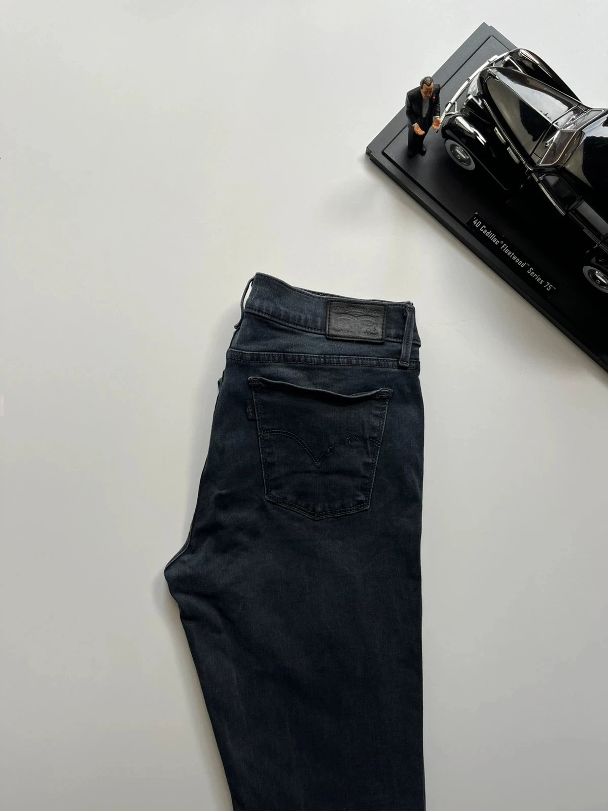 Levi’s vintage 710 super skinny midrise stretch washed navy women’s jeans UK12 W31 L32