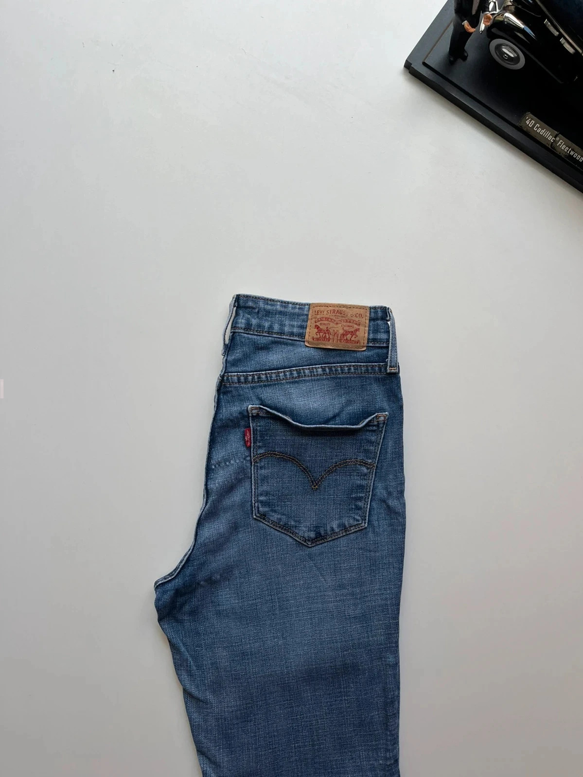 Levi’s vintage 721 hi-rise skinny blue stretch women’s jeans UK10 W28 L30