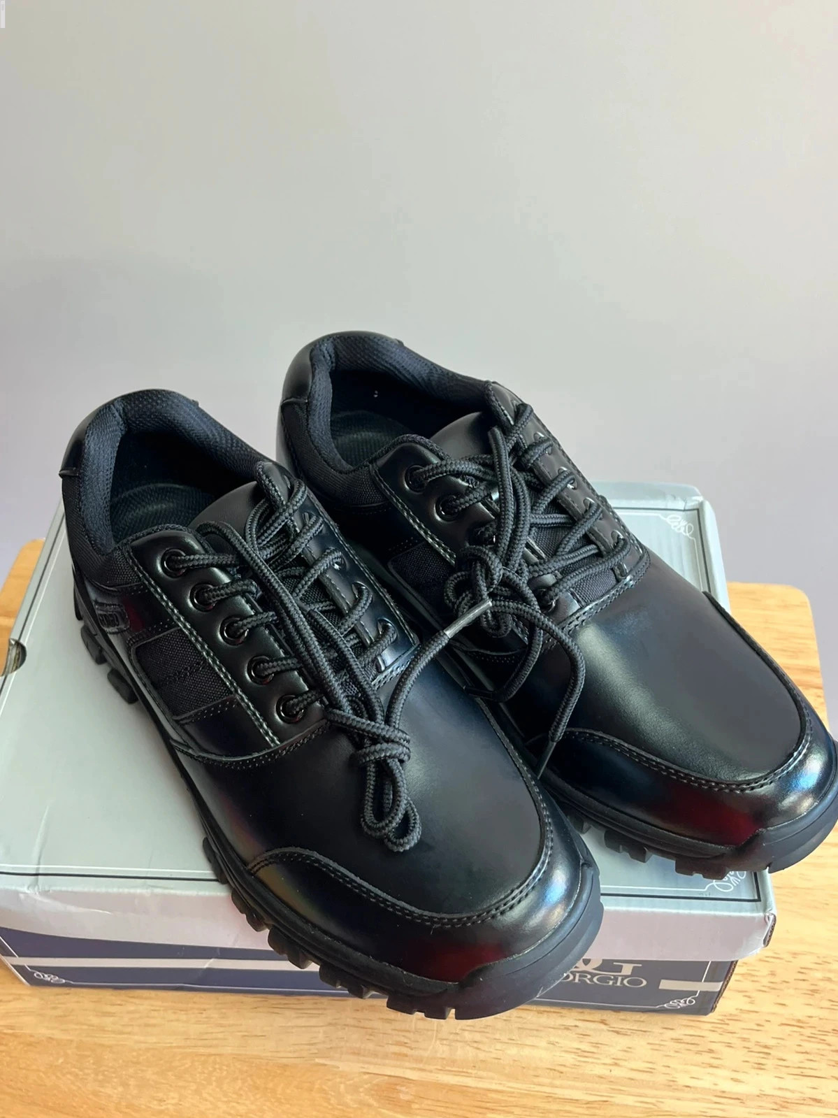 Brand new Giorgio Bryant lace Sn99 leather black men’s shoe UK7