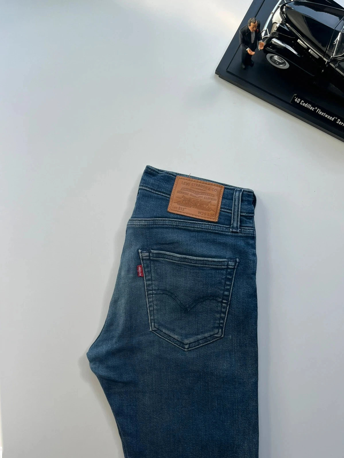 Levi’s vintage premium 512 slim tapered navy stretch men’s jeans W29 L29 Altered