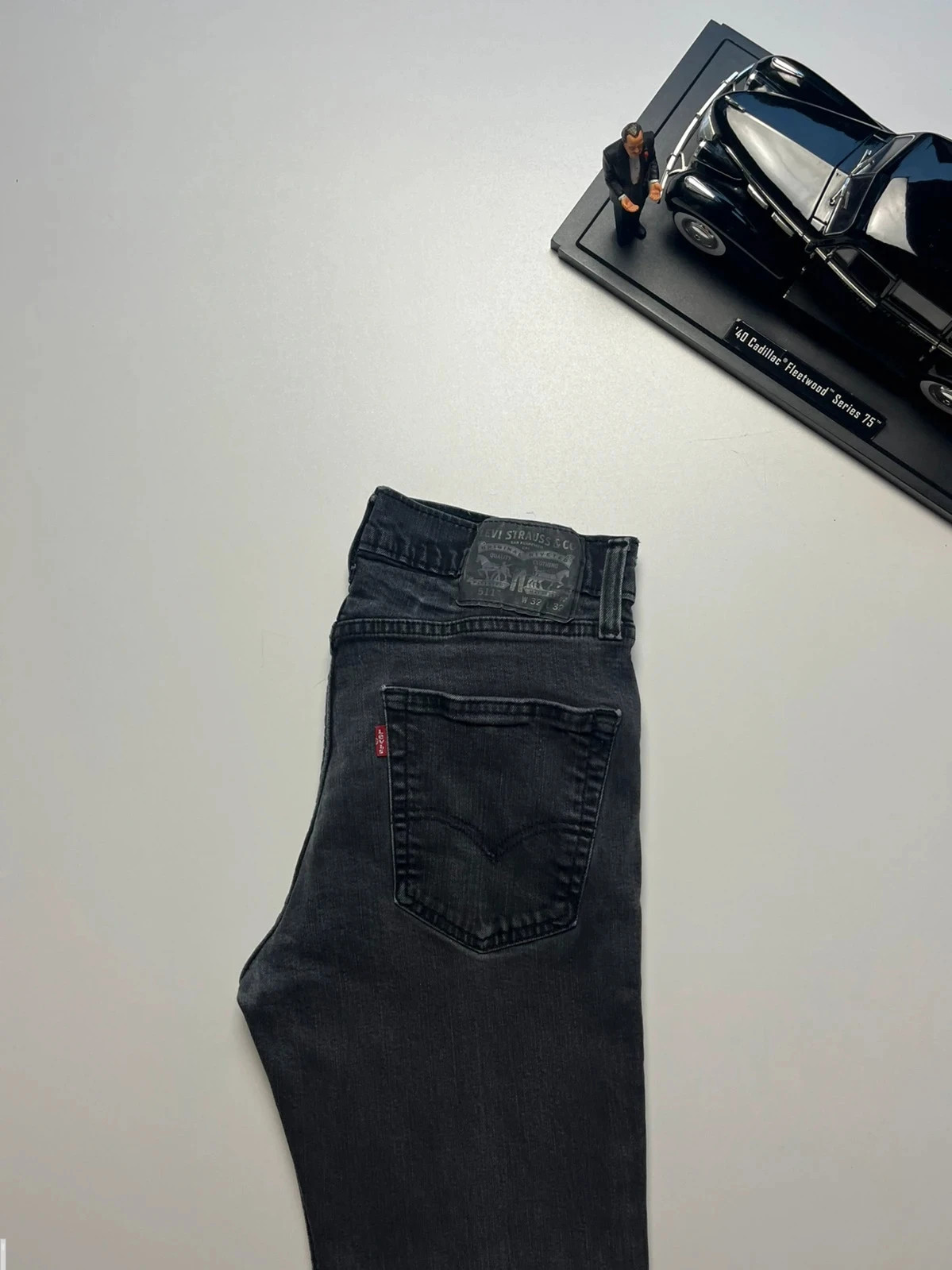 Levi’s vintage 511 slim fit stretch black mens jeans W30 L30 Altered