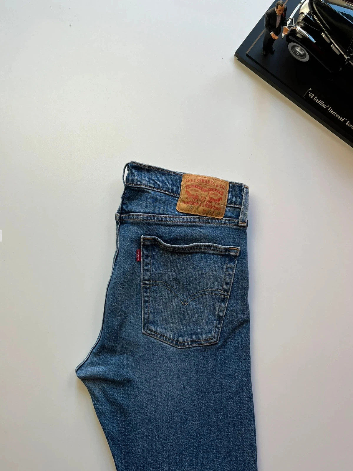 Levi’s vintage 510 skinny blue stretch men’s workwear jeans W33 L26 Altered