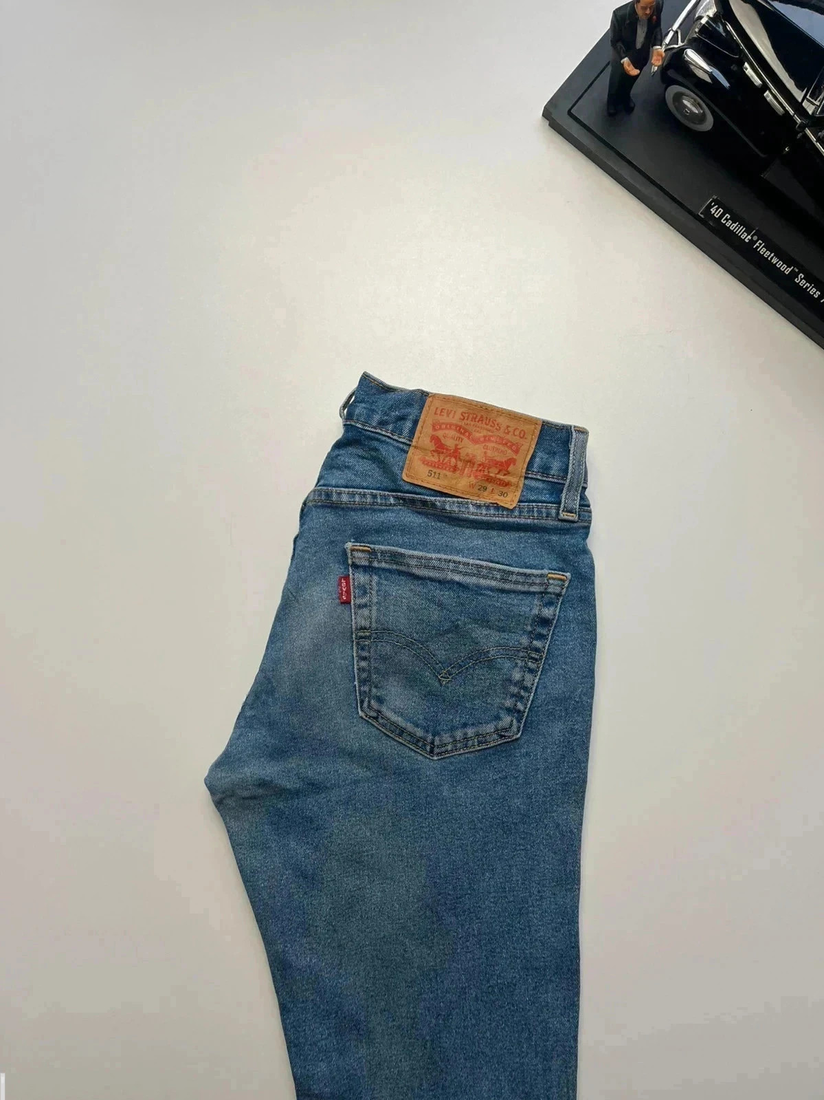 Levi’s vintage 511 all seasons tech slim fit stretch blue men’s workwear jeans W29 L29 Altered