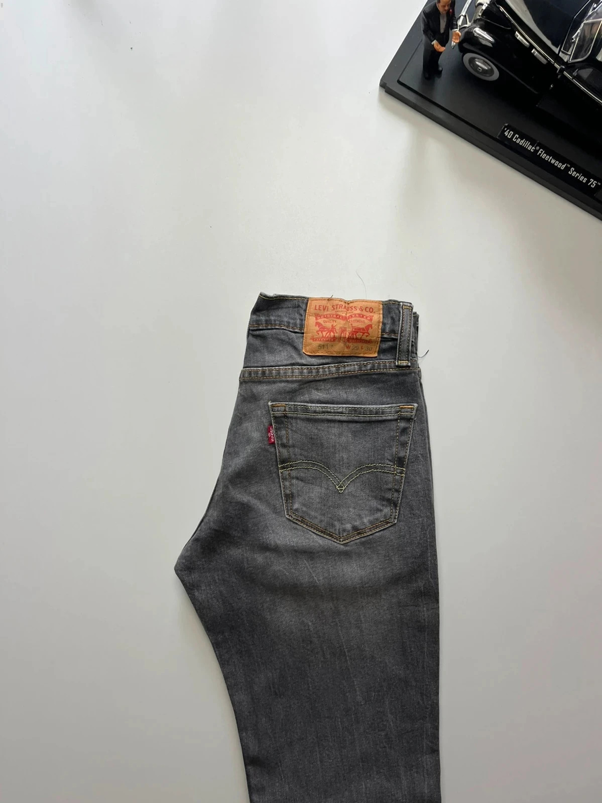 Levi’s vintage 511 slim fit grey stretch men’s jeans W28 L30 Altered
