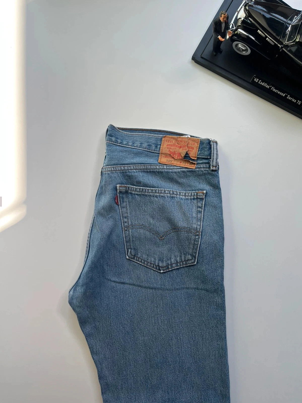 Levi’s vintage 505 regular fit straight leg blue men’s workwear jeans W36 L32