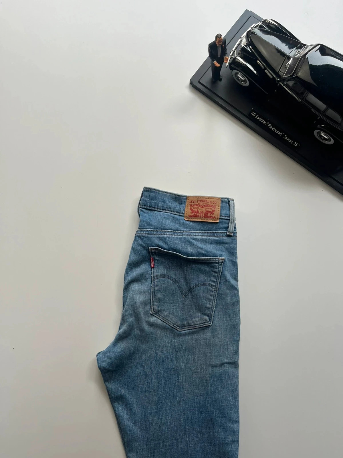 Levi’s vintage slimming skinny stretch blue women’s jeans UK10 W29 L31 Altered