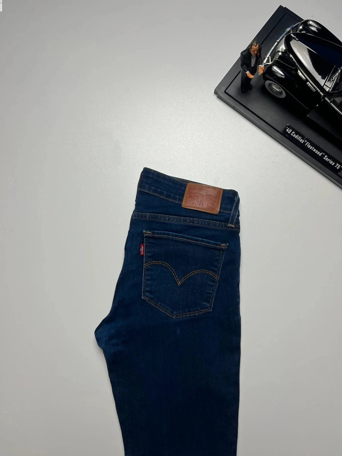 Levi’s vintage 711 skinny midrise navy stretch women’s jeans UK8 W26 L28
