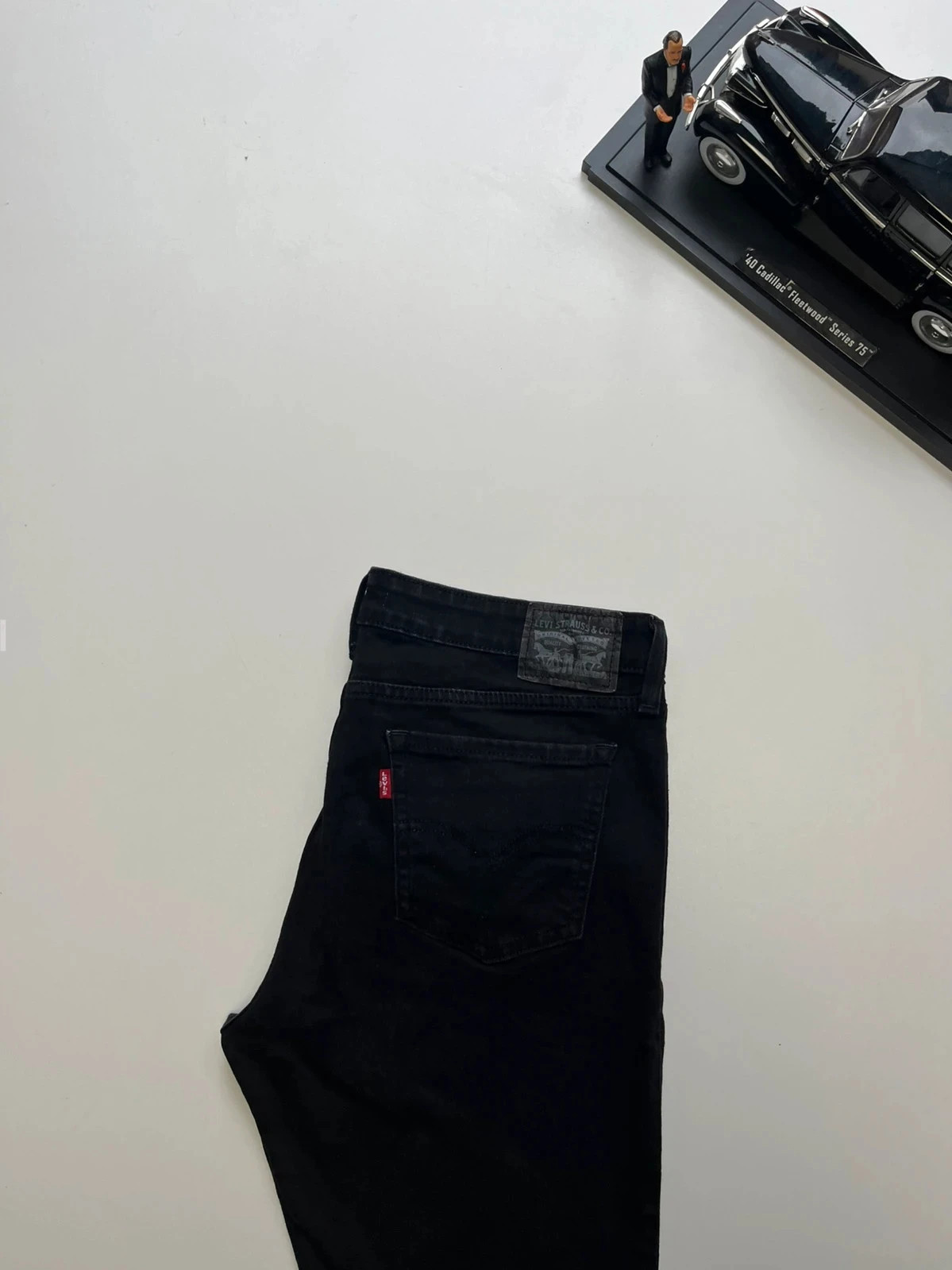 Levi’s vintage 711 skinny mid-rise black stretch women’s jeans UK12 W30 L27 Altered