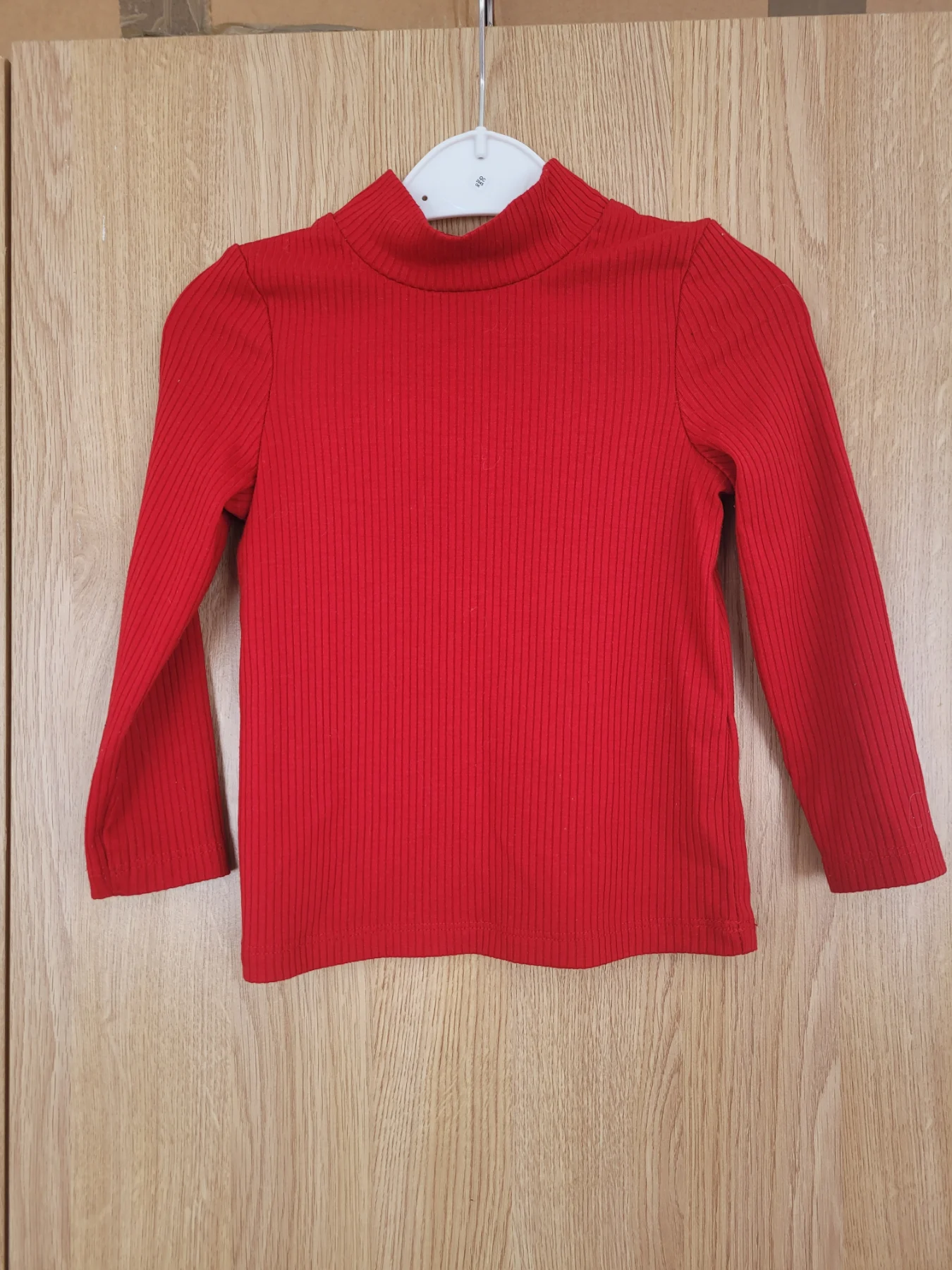 Girls long sleeved red top 18-24 months
