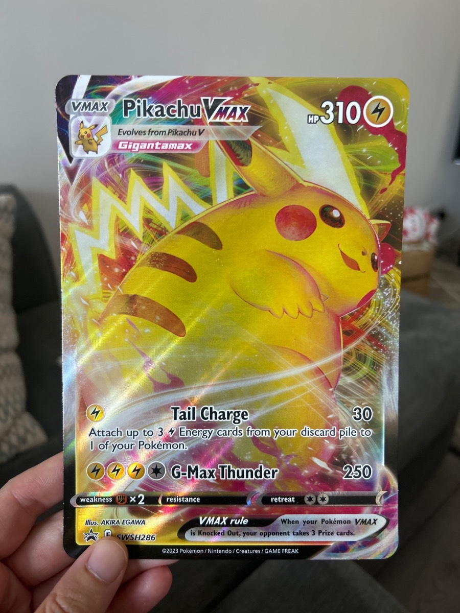 Pikachu VMax Jumbo Pokemon Card - LP