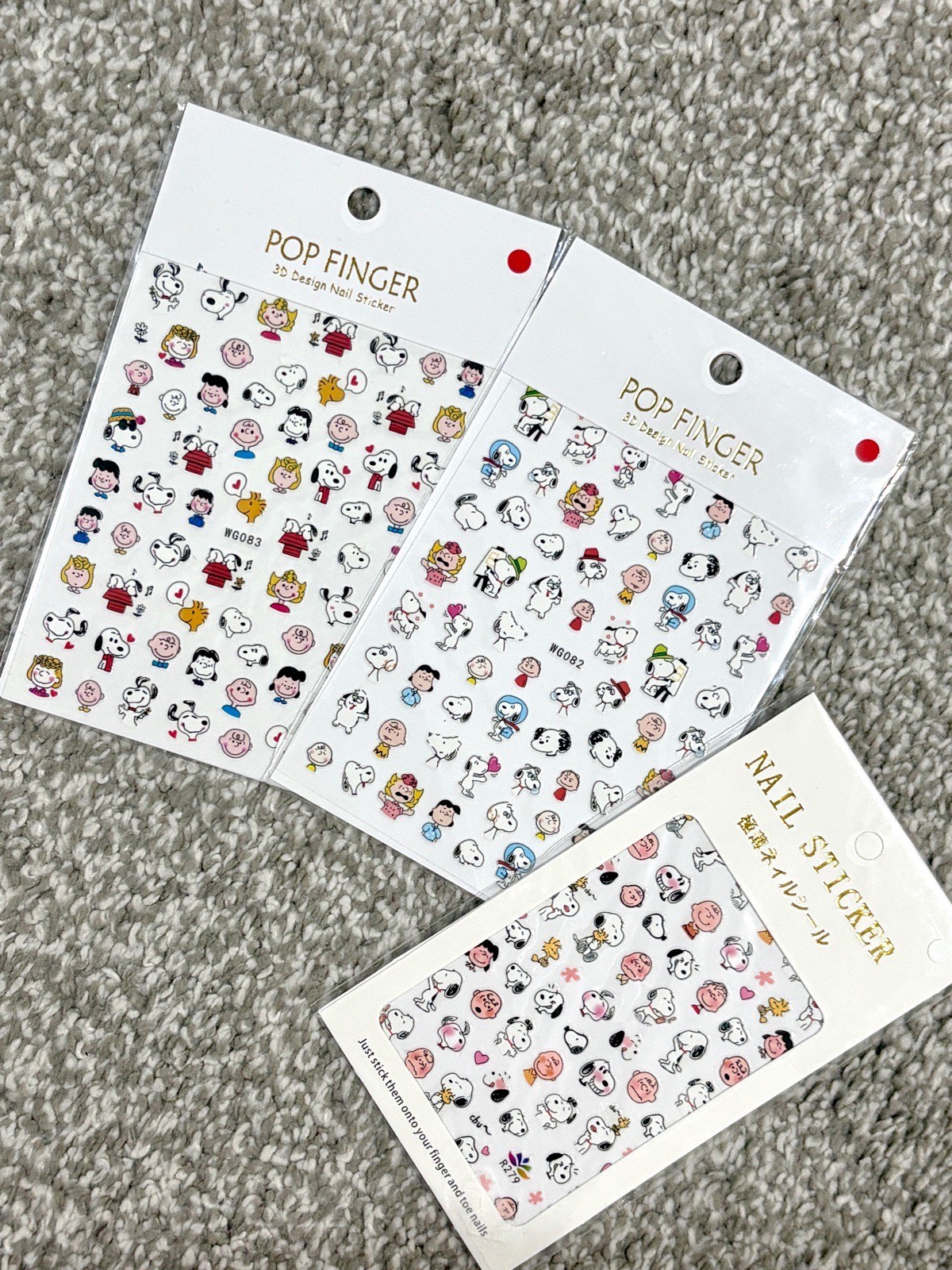 The Snoopy nail art stickers