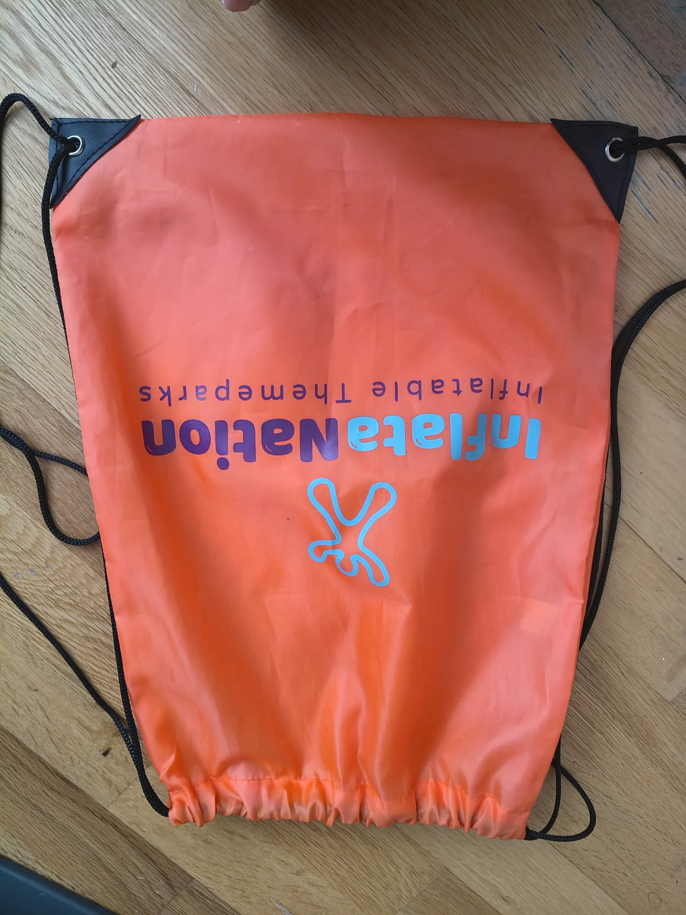 Orange Inflatable Nation Drawstring Bag 🧡
