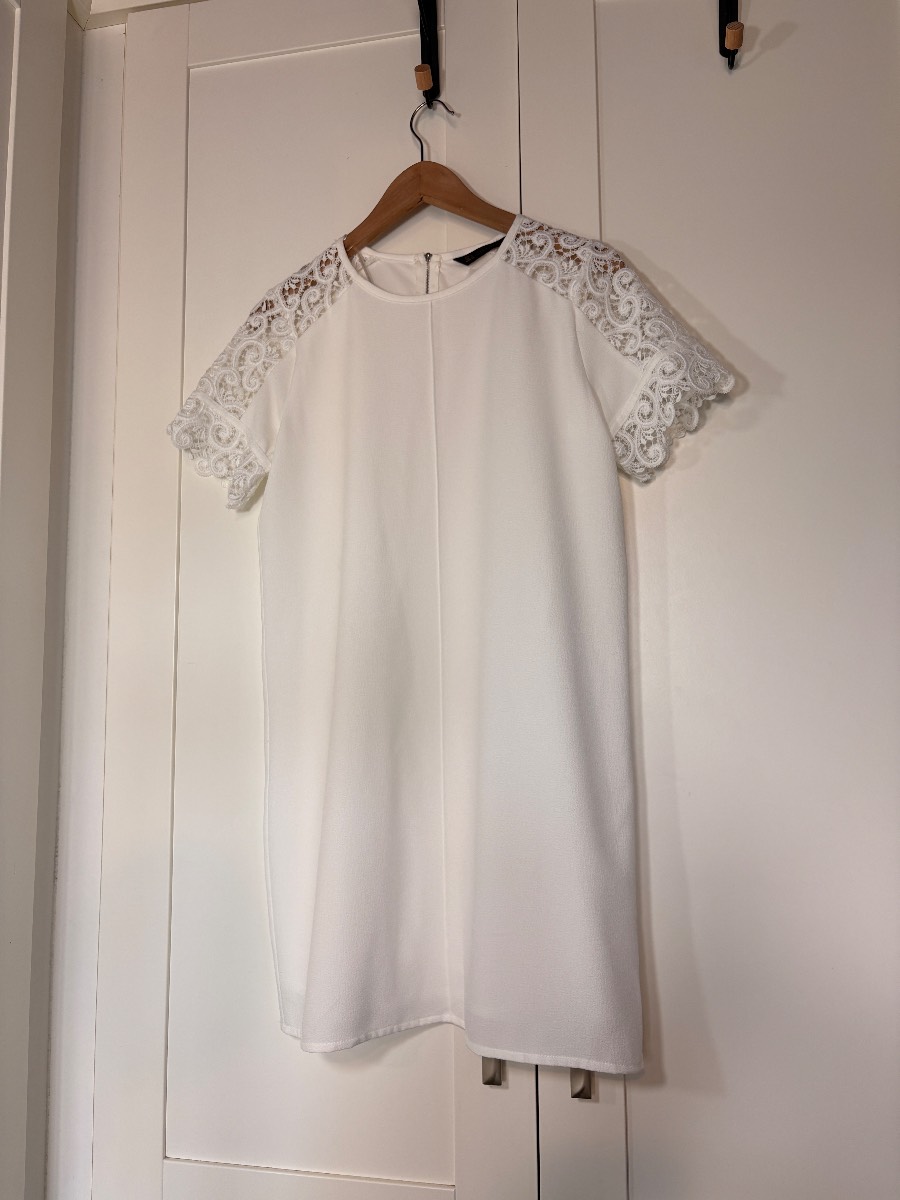 Zara white/cream dress size M. Summer hen holiday dress