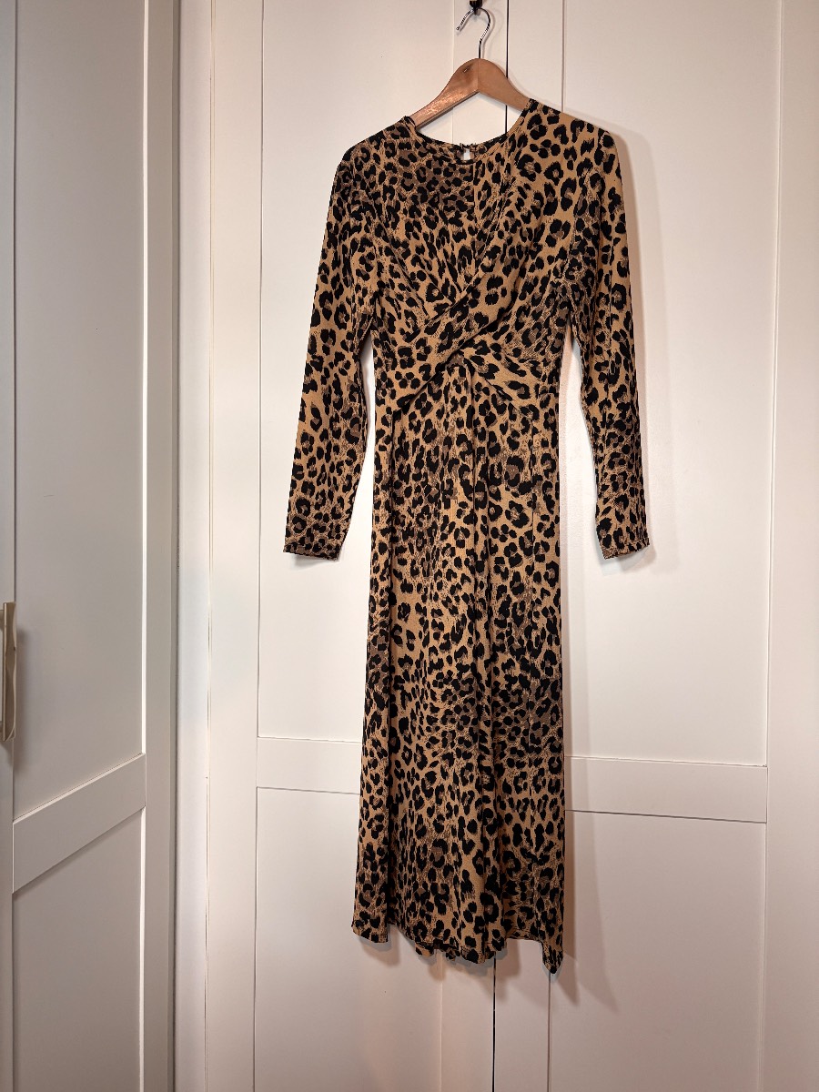 Quiz animal print jumpsuit size 12 cropped wide leg smart summer party holiday