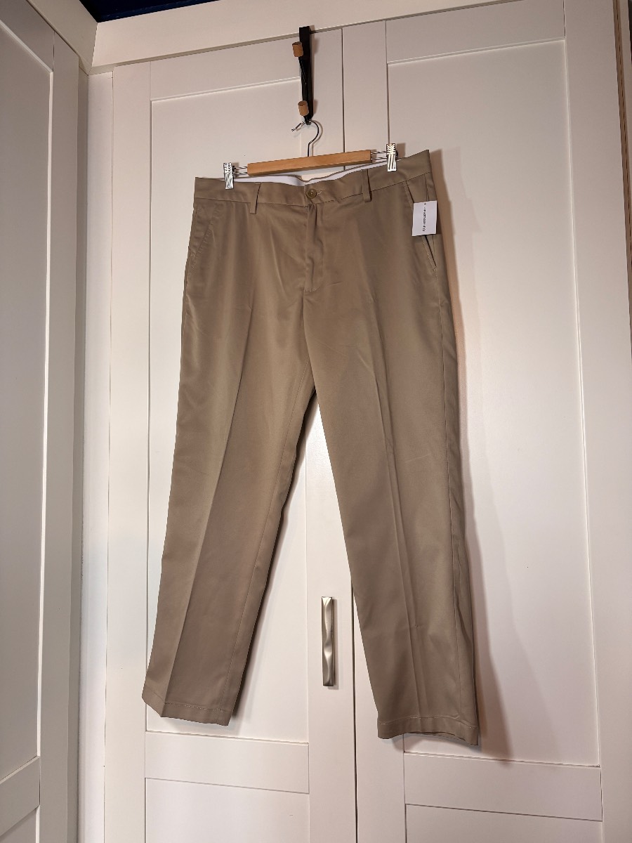 Amazon Essential men’s trousers W36 L30 beige smart new with tags occasion work wear