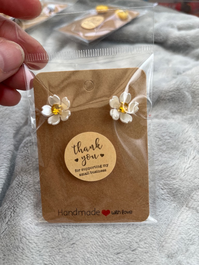 Yellow gem stone earrings