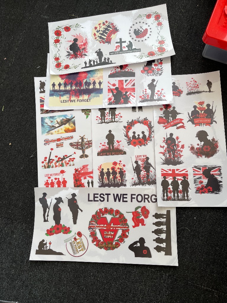 Remembrance glass stickers