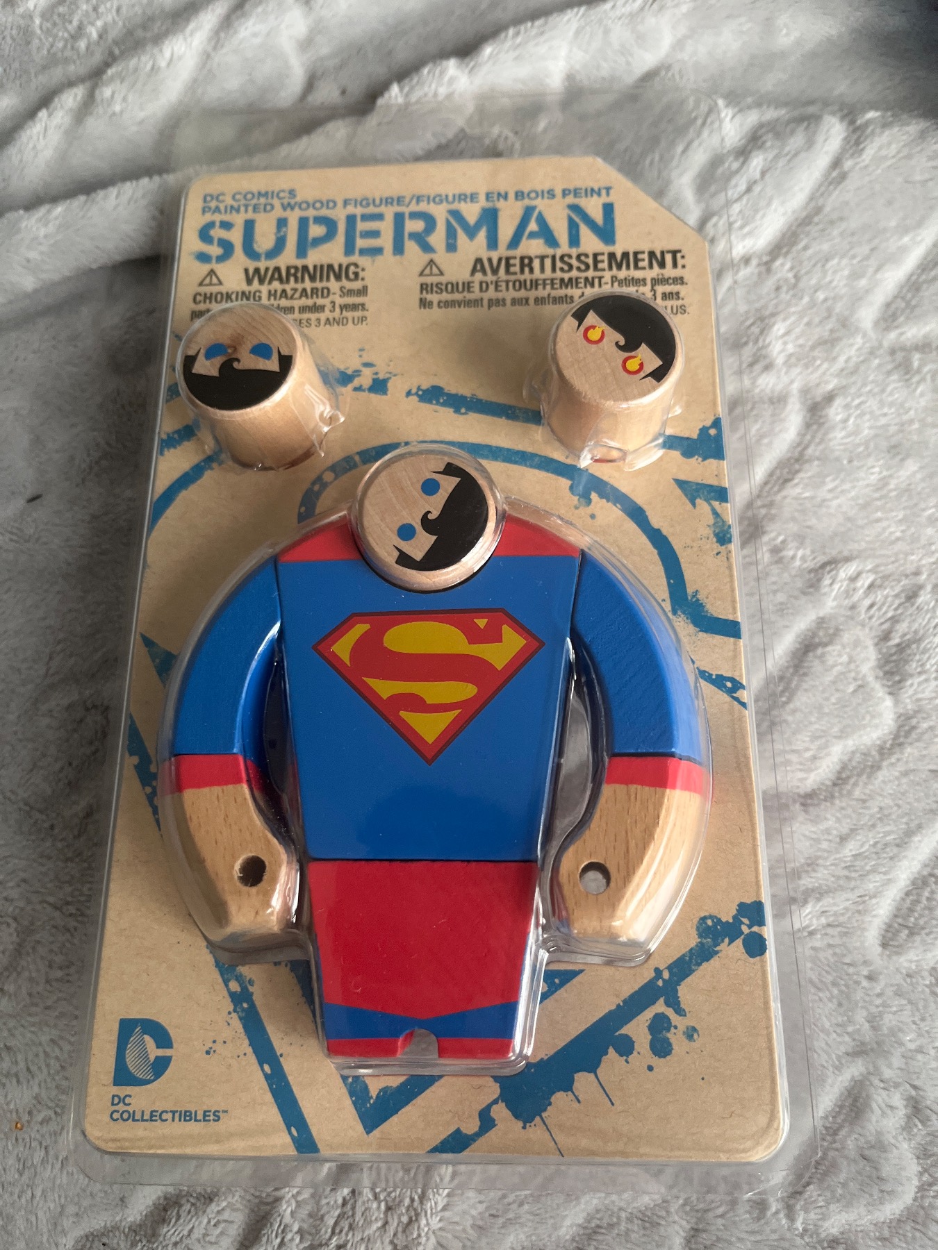 Superman wooden figure