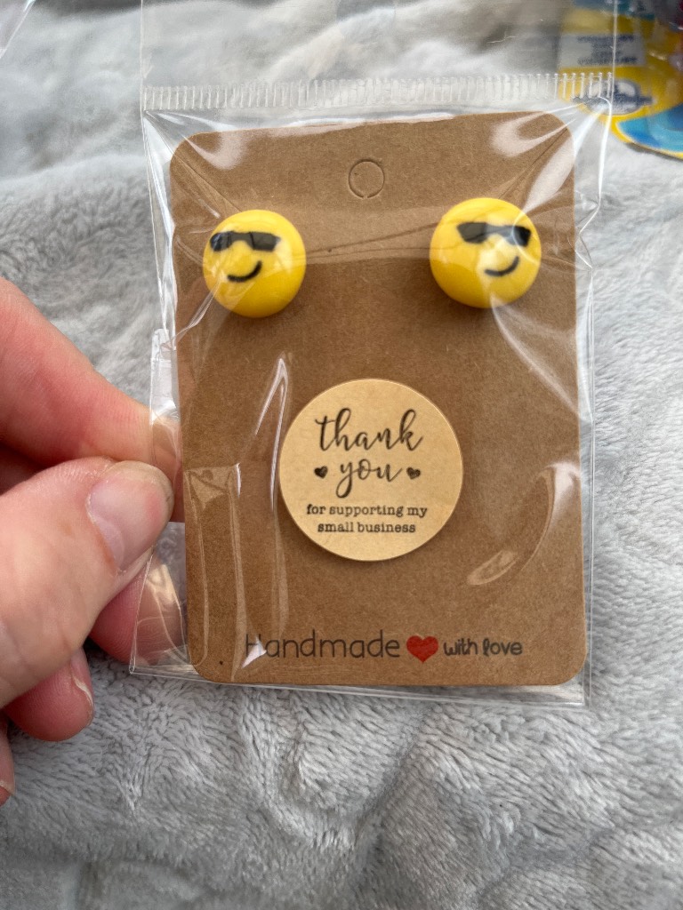 Cool emoji earrings