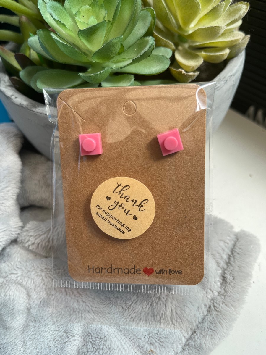 Lego earrings #pink